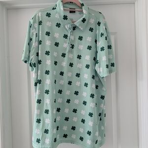 Men's Green Clover Polo Shirt